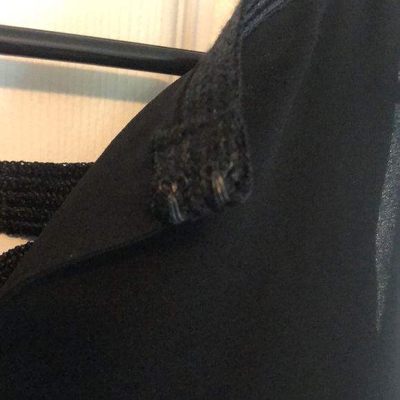 JOAN VASS Black Embroidered Scoopneck Sleeveless Black Midi Dress Women's Small - Picture 8 of 10